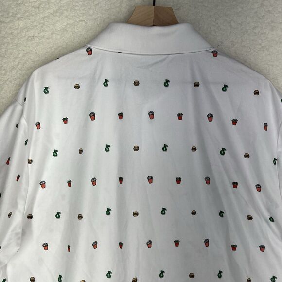 PJ PAUL JONES Mens Polo Shirt Short Sleeve Knit Food Design Size XXL - Picture 5 of 8